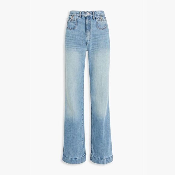 NWT RE/DONE "70'S POCKET WIDE LEG" JEANS in Vintage Fade - Picture 5 of 9